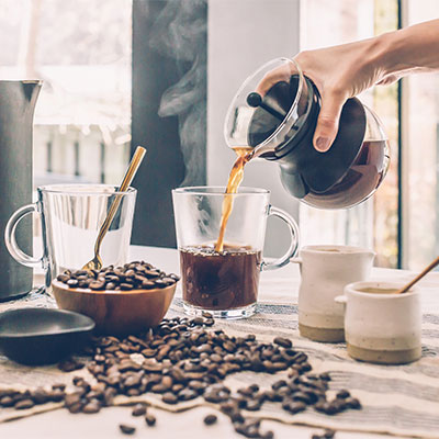 Coffee delivery service van